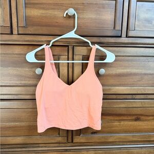 Peach V-Neck Cropped Tank Top - Women